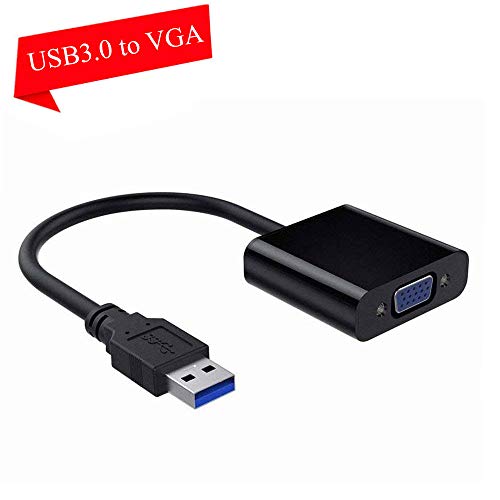 USB 3.0 to VGA Adapter,Xiarden Multi-Display Video Converter PC Full HD External Video Card Compatible Windows 7 8 10, Desktop Laptop PC Monitor Projector HDTV (black01)