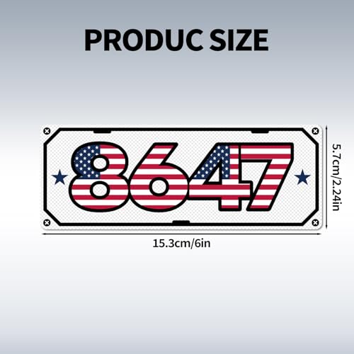Image of 3pcs 8647 President Car Magnets, American Flag Bumper Stickers Campaign Magnetic Decal Political Bumper Stickers for Cars, Trucks & Vehicles (Style D)