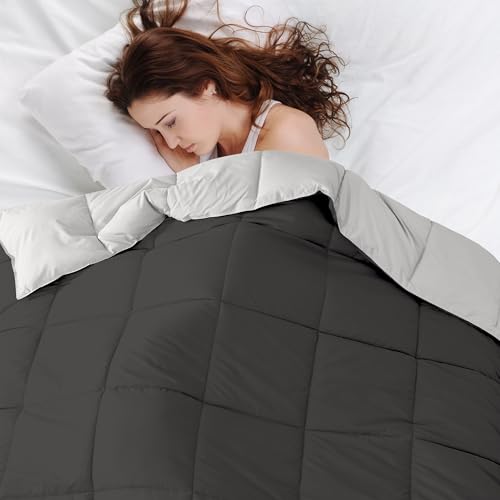 Image of Modern Threads Down Alternative Reversible Comforter Dark Gray /Gray Queen