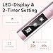 Makartt UV Nail Lamp, Handheld Flash Cure Lamp with Painless Mode Rechargeable Portable Nail Light 800mAh with LCD Display & 3 Timers for Home & Salon(Rose Gold)