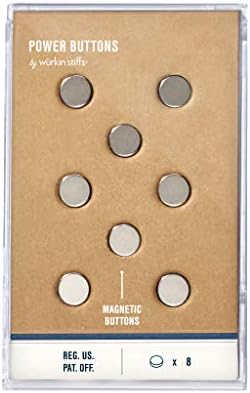 Wurkin Stiffs Men's 8 Magnetic Power Buttons In Storage Case Collar Stays