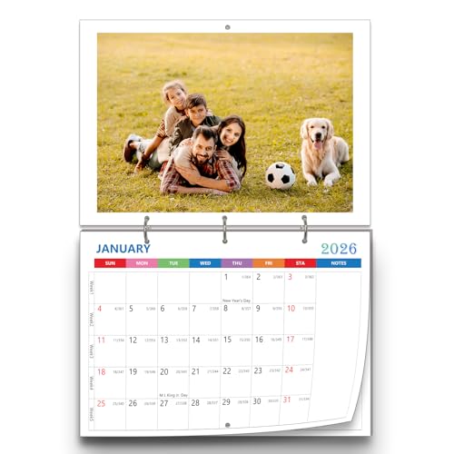 (Made in Chicago) Custom Photo Wall Calendar 2026, Make Your Own Personalized Calendar, Customized...