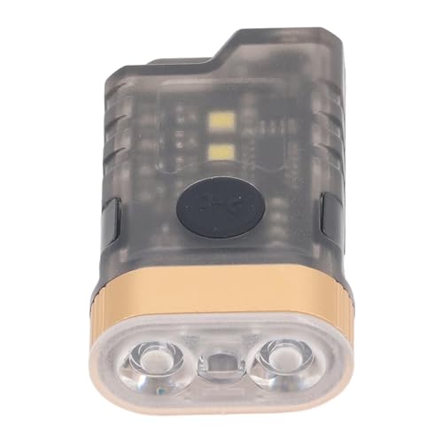 Gonetre Linterna Mini LED 1500LM Potente Linterna de Llave Impermeable Recargable con Lámpara para Detección Al Aire Libre y Uso de PC de Aleación de Aluminio de Emergencia 55x33 Mm