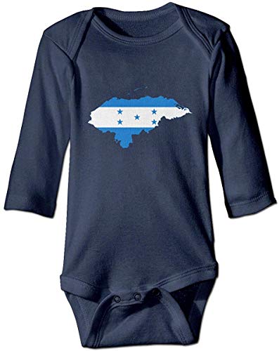 Image of LittleHorn Flag Map of Honduras Baby Bodsuit Long Sleeve Rompers Cotton Jumpsuit Outfits