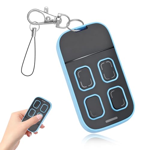 ONGNIUU Mando a Distancia Garaje,Mando a Distancia universal Portal de 280-868 MHz 4 en 1 Rolling Código Universal Multifrecuencia para Puertas de Garaje, Puertas Eléctricas, Puertas Correderas - Azul