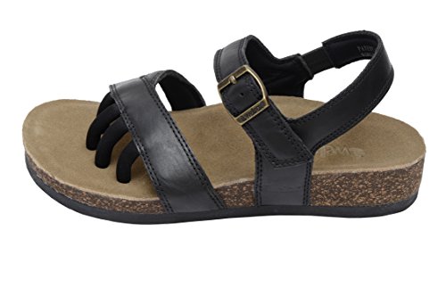 Wellrox Women's Santa Fee-Maddie Black Casual Sandal 7