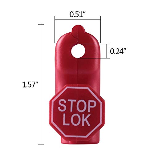 Lucky Monet 50/100 PCS Anti-Theft Retail Security Stop Lock Anti Sweep Hook Lock for Pegboard Slat Wall (100)