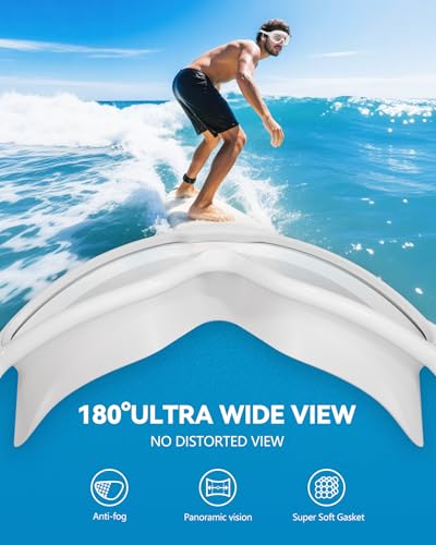 Image of Aegend New Adult Wide View Swim Goggles, Anti-Fog /UV No Leak Swimming Goggles with Ear Plugs for Men & Women