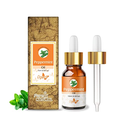 Image of Crysalis Peppermint Oil 15 ml (0.51 fl oz) - Fresh Minty Aromatic Oil for Soap Making, Haircare & DIY Blends