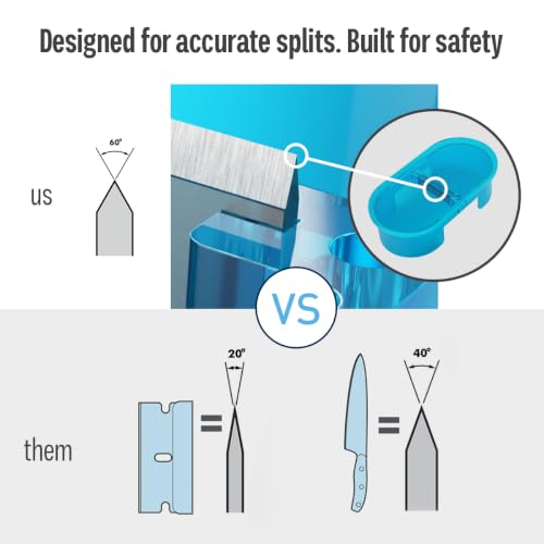 Image of EQUADOSE Pill Cutter, Double Stainless Steel Blade & Centering Device, Blue
