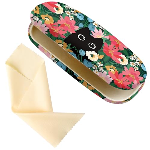Image of Glasses Case Hard Shell,Portable Protective Eyeglasses Case, Eyeglass Holder Box with Cleaning Cloth, for men women