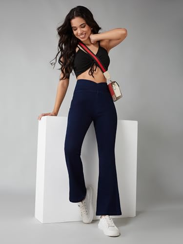 Image of Dolce Crudo Boot Cut High Rise Cropped Jeans for Women