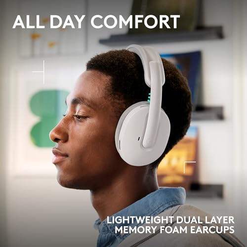 Image of Logitech G325 Lightspeed Wireless Bluetooth Gaming Headset, All-Day Comfort, Built-in Mic with Noise Reduction, 24-Bit Audio, 24+ Hr Battery Life, for PC, PlayStation, Switch, Mobile - White