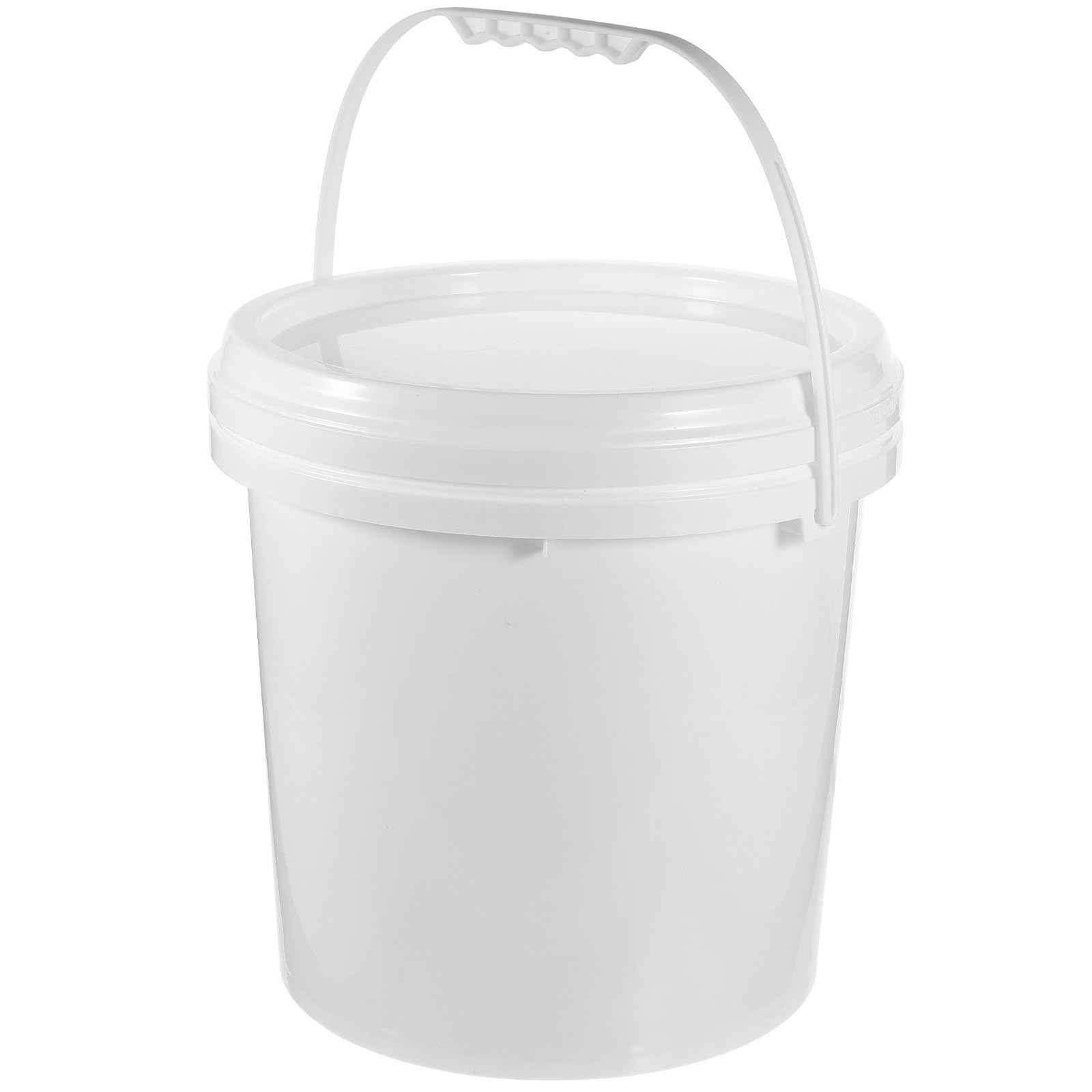 Cubo de pintura de 10 litros HDPE blanco con tapa para almacenamiento y embalaje diario
