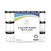 Healthy Packers 4oz Plastic Jars with Lids - Small Clear Jars with Lids - Lotion Containers with Lids | 4 oz Plastic Mason Jars with lids | Cream and Cosmetic Jars (12 pack) (Black)