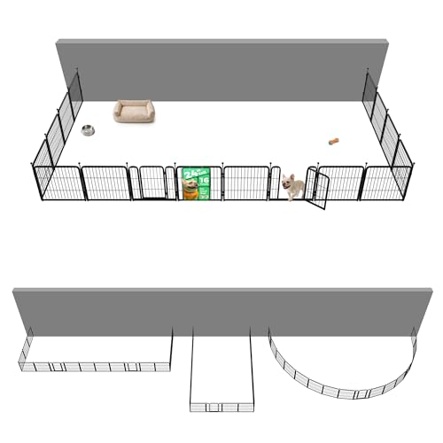 Image of FXW Rollick Dog Playpen with Anchor Kit (Pack of 4) - 24 Inch 16-Panel Dog Pen for Small & Medium Dogs, Stable & Safe Indoor /Outdoor Play│Patented
