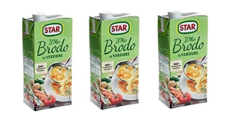 Star Brodo Lot de 3 bouillons végétariens liquides riches en saveur 1 l
