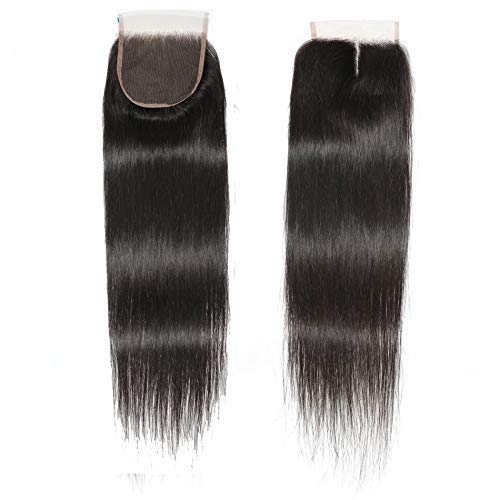 Image of Tressedup hair Front Lace Hair Closure hair wigs For Women and Girls Hair Topper Closure Natural Look Hairs Black 18 Inch Length 100 Gram Pack of 1