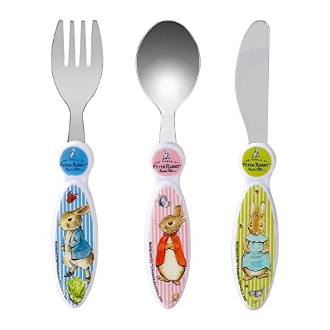 Peter Rabbit Children's Kids 3pcs Cutlery Set - Knife/Fork/Spoon Cover