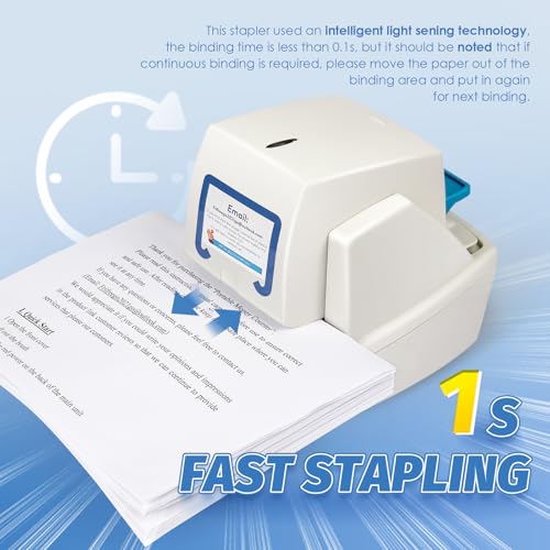 Image of Electric Stapler, Heavy Duty 70 Sheets Automatic Stapler, with 5500 Staples