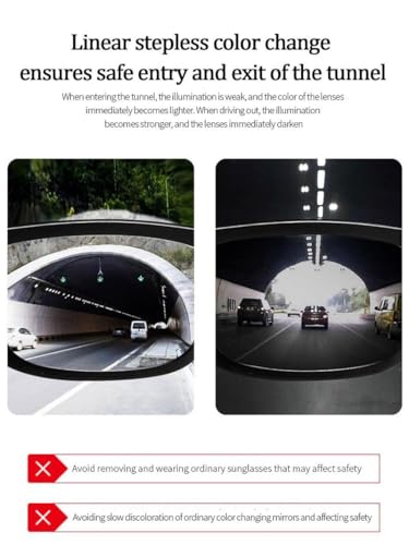 Paleshy Driving & Cycling Sunglasses - Photochromic Polarized Lens, Auto-Tinting 0.1s, UV400 Anti-Glare for Fishing Gifts, Night Vision (Men Women)4