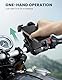 Grefay Motorrad Handyhalterung Handyhalterung Fahrrad [2025 Doppelt Vibrationsgedämpft] Handy Motorradhalterung 360° Drehbar Lenker Halter für iPhone16 15 14 13 12 Pro Max, Smartphone (Schwarz)