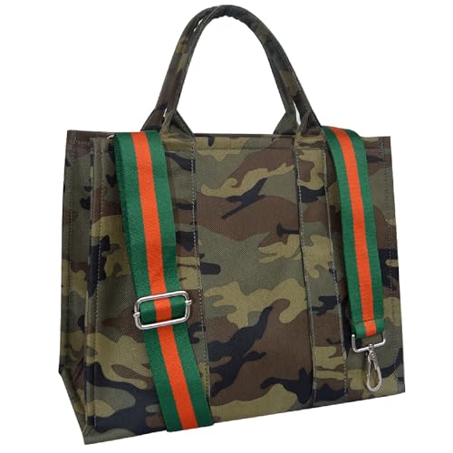 Bolso Tote de Lona para Mujer, Casual con Cierre y Asa miniatura 1