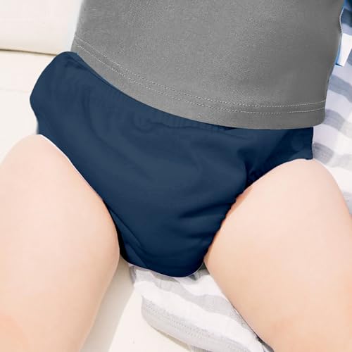 Image of green sprouts Unisex Swim Diaper Navy Solid-12 Months