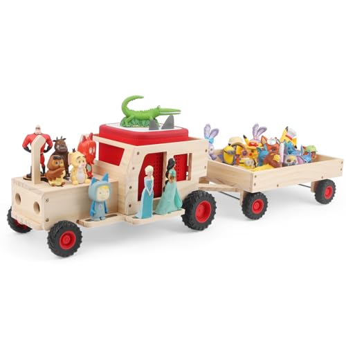 Image of for Tonies Box Organizer Shelf Storage, for Tonie Shelf Magnetic, Compatible with Tonie Box 1 /2 Player Tonies Figures Characters for Children, Display Collection 20~30 Characters - Tractor