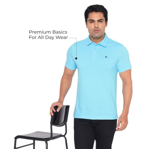 Image of MANE AND MINI Men's Cotton Regular Fit | Pique Polo Neck T Shirt | Half Sleeves Casual Shirt for Men
