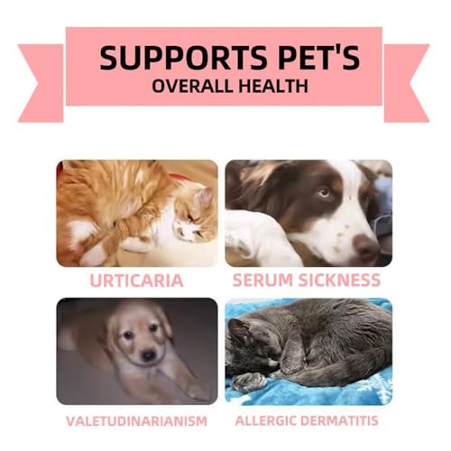 YNPQTDS Hund Allergie Kausnacks - Hund Nahrungsergänzungsmittel - Allergiemittel Bei Saisonbedingten Allergien, Immunstärkendes Ergänzungsfutter Für Aktivitäten Draußen & Drinnen