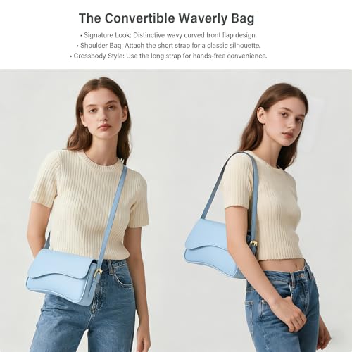 Image of Amszke Shoulder Bag for Women Y2K Crossbody Purse PU Leather Underarm Handbag 2 Adjustable Strap for Daily Commute Travel