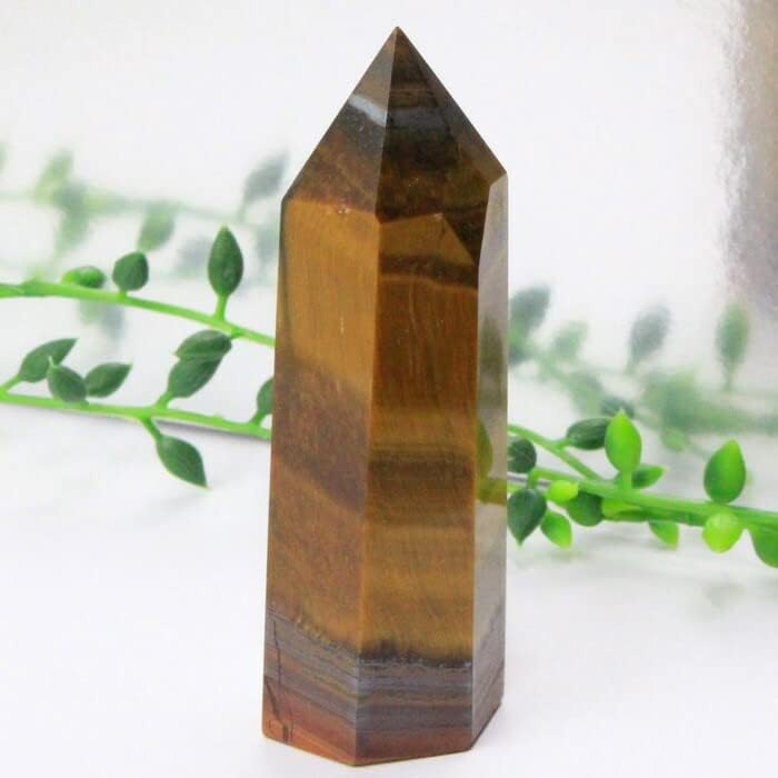 タイガーアイ ポイント ポイント 浄化用 インテリア Point 浄化 石 置物 原石 幸運 金運 魔除け お守り 一点物 天然石