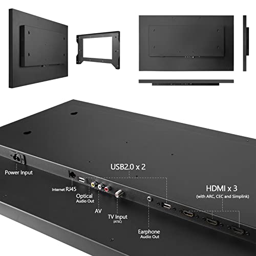 Image of 28inch Waterproof Smart Mirror TV for Bathroom | 4K UHD IP65 Waterproof ATSC Tunner webOS System with Wi-Fi & Bluetooth, Built-in Speakers and Alexa, Magic Remote Control
