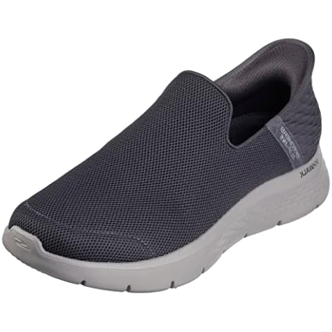 Skechers Herren 216491 Dkgy Hausschuh, Dunkelgrauer Stoff Cover