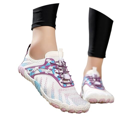 Generisch Zapatos de agua para hombre y mujer, zapatos de baño de secado rápido, zapatos descalzos, zapatos de playa, natación, playa, unisex, para piscina, navegación, surf, buceo, deportes, morado