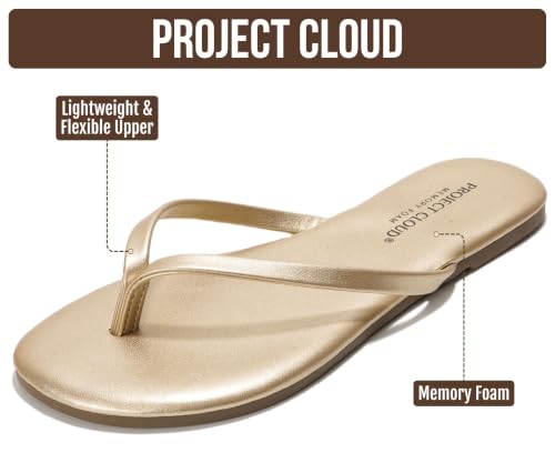 Image of Project Cloud Kids Sandals For Girls Footwear with Memory Foam Insole Kids Flip Flops - Lightweight & Slip Resistant Girls Sandals Summer Beach Essentials 2026 (Little Foundations)