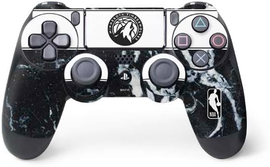 Skinit Decal Gaming Skin Compatible with PS4 Controller - Officially Licensed NBA Minnesota Timberwolves Marble Design