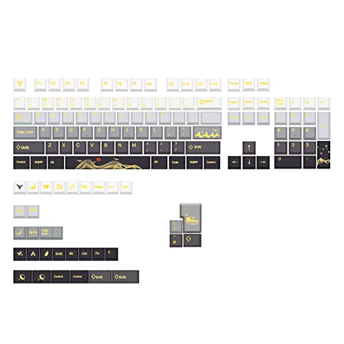Touches PBT Polar-Day set de 136 touches durables pour clavier de jeu mécanique