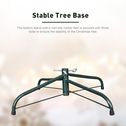 Dc Diclasse 6Ft Collapsible Christmas Tree, Pre-Decorated Xmas Tree With 200 Warm Lights, Pop Up Christmas Tree With Gold And Red Balls thumb #6