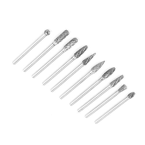 Set de 10 fresas rotativas de carburo de tungsteno miniatura 4