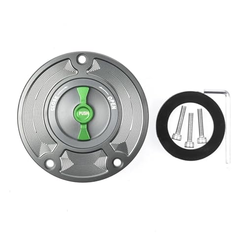 �^���N�L���b�v ER6N ER6F ER650 ZZ1400 ZX14R Z650 NINJA650 Z800 Z1000 ZX6R ZX1000S/SX �R���^���N�L���b�v�J�o�[�ɓK�� �K�\�����^���N�L���b�v(Gray Green)