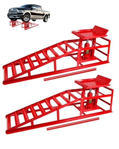 Heavy-Duty Hydraulic Car Ramps 5T Capacity with Adjustable Height
