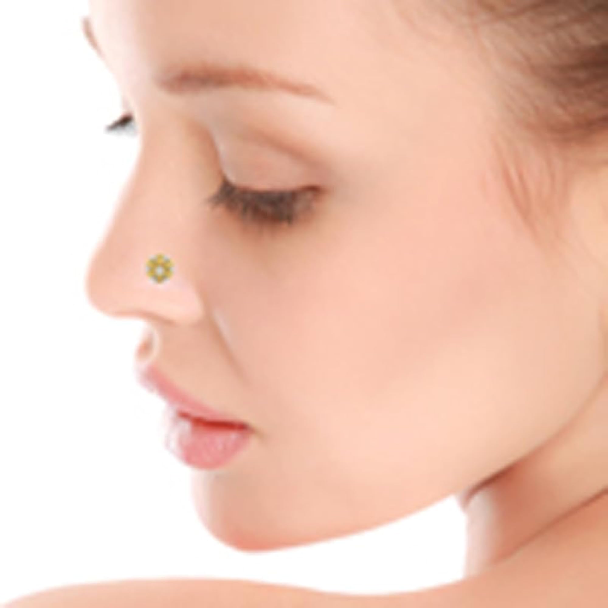 Women's 9K BIS Hallmarked Yellow Gold Stud Nosering