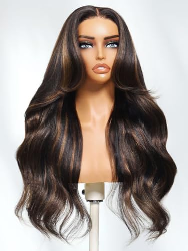 Image of Beauty Forever Pre Everything Black to Chestnut Brown Yaki Loose Wave 13x4 Lace Front Human Hair Wig Pre Plucked Pre Cut Glueless Drawstring Wig Wear and Go Wig Beginner Friendly 150% Density 22inch