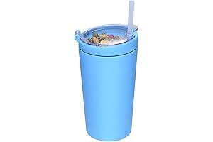 Tumbler with Snack Bowl: Insulated 2-in-1 Travel Coffee Mug with Integrated Snack...