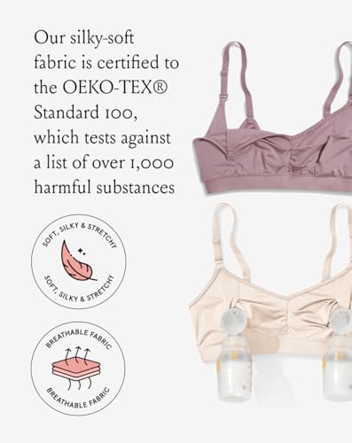 Image of Bodily The Do Anything Nursing Bra for Breastfeeding & Hands Free Pumping, Wireless, Adjustable Maternity Bra