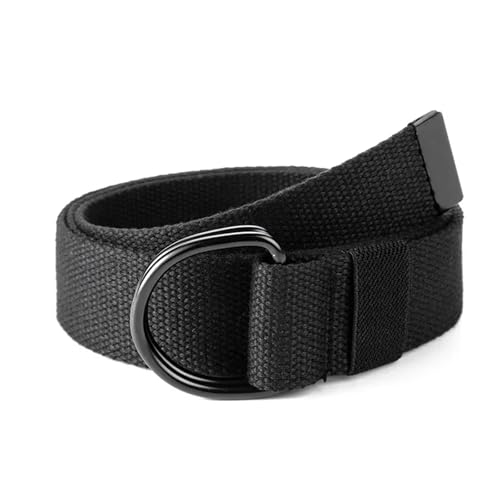 2pcs Canvas Men Belt Unisex Double D-Ring Buckle Waistband Casual Canvas Belt Fabric For Jeans For Business3