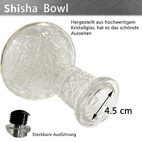 Biguy Mini Shisha Set Komplett, Hookah Rauchsäule Aus Epoxidharz,Edle Wasserpfeife 50 cm mit Stecksystem und Premium… – Bild 4