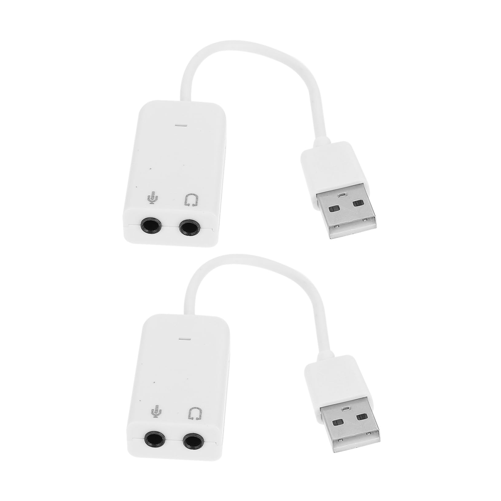 Gadpiparty 4 Pcs Desktop Sound Card Gamenophobia Practical Sound Card External Sound Card Independent Sound Card With Line Durable Sound Card White Stand-alone Computer Usb
